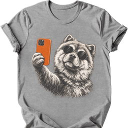 Chow Chow Selfie Dog T Shirt Gift For Dog Lover