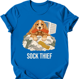 Cocker Spaniel Sock Thief T Shirt Gift For Dog Lover