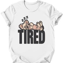 Chinese Crested Tired Dog T Shirt Gift For Dog Lover