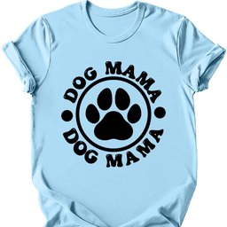 Dog Mama Paw T Shirt Gift For Mom