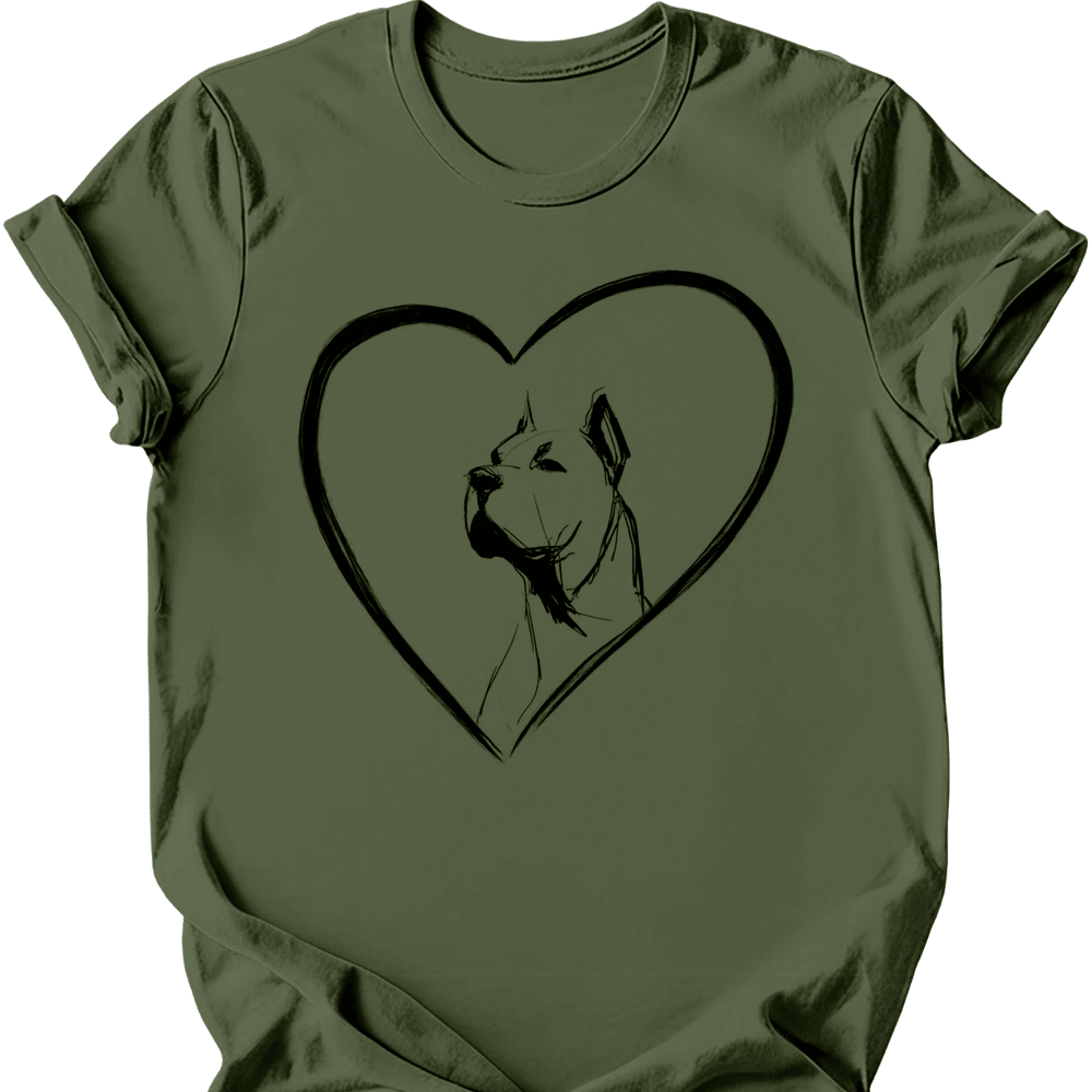 Cane Corso Heart Dog T Shirt Gift For Dog Lover