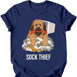 Briard Sock Thief T Shirt Gift For Dog Lover