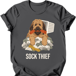 Briard Sock Thief T Shirt Gift For Dog Lover