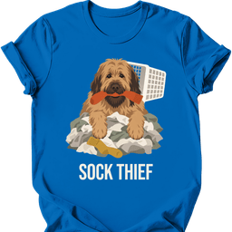Briard Sock Thief T Shirt Gift For Dog Lover
