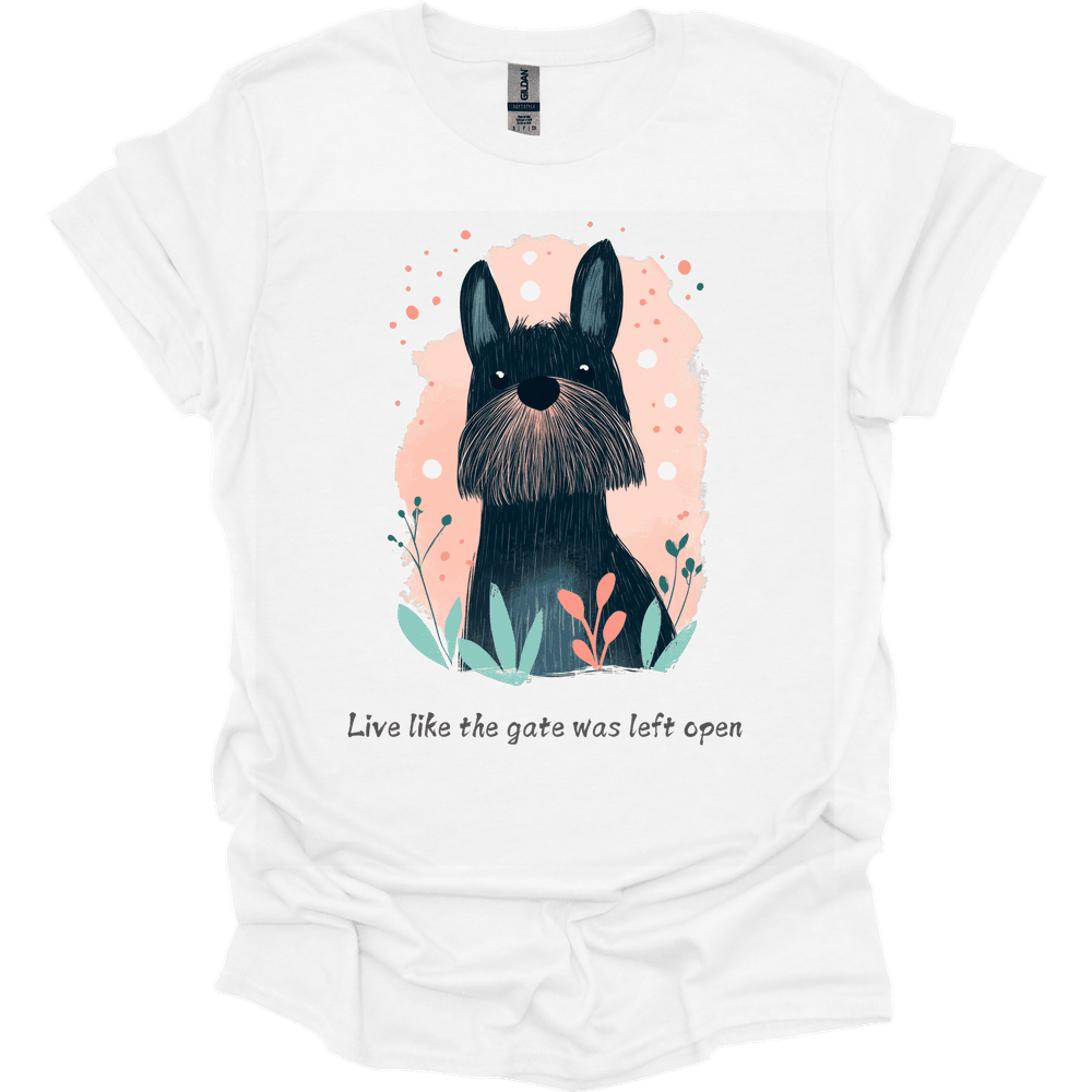 Briard Live Like The Gate Was Left Open T Shirt Gift For Dog Lover
