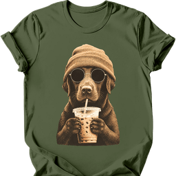Chocolate Labrador Hipster Dog T Shirt Gift For Dog Lover