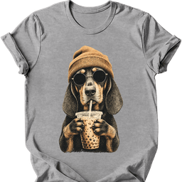 Coonhound Hipster Dog T Shirt Gift For Dog Lover