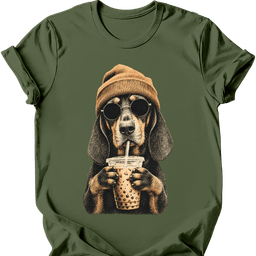 Coonhound Hipster Dog T Shirt Gift For Dog Lover