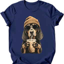Coonhound Hipster Dog T Shirt Gift For Dog Lover