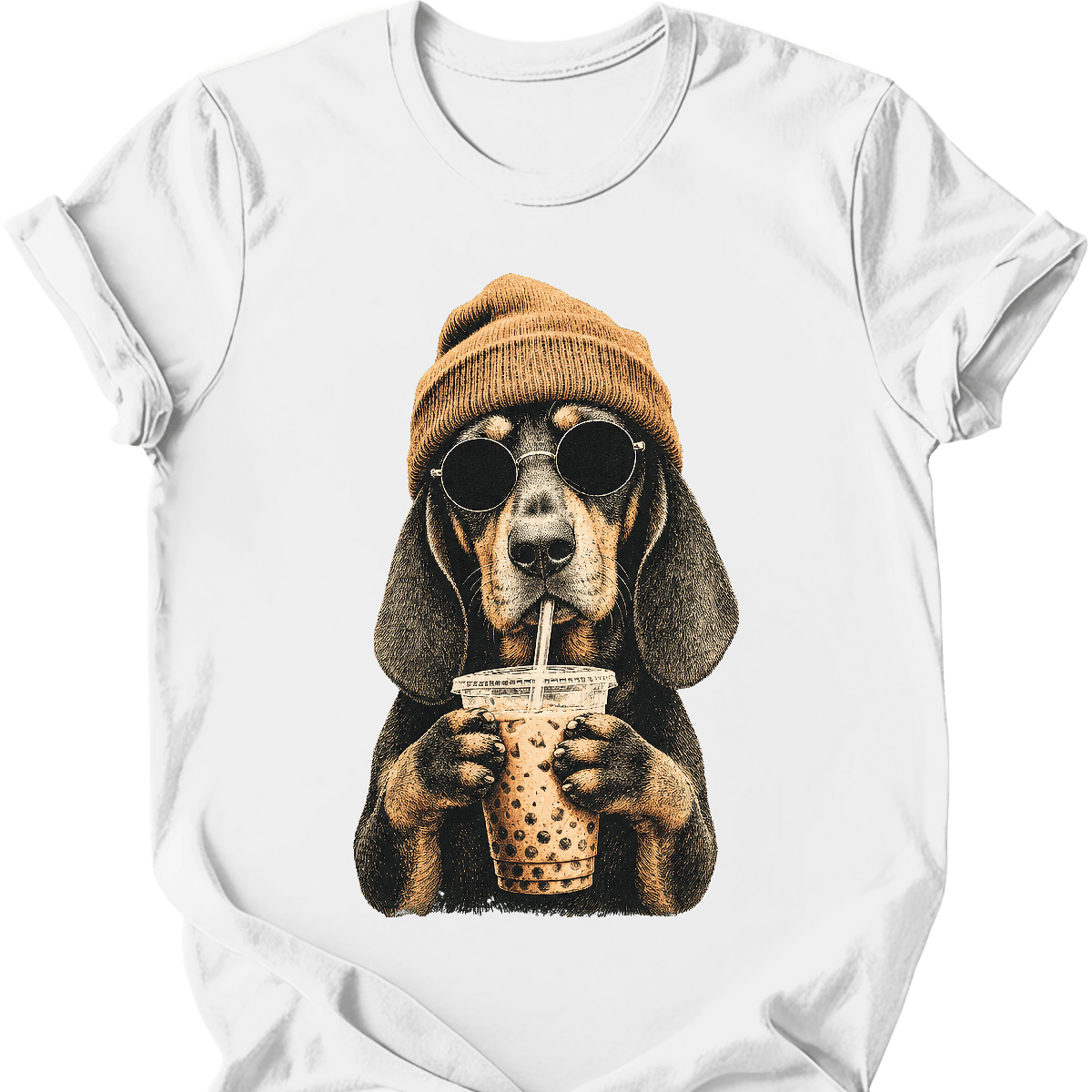 Coonhound Hipster Dog T Shirt Gift For Dog Lover