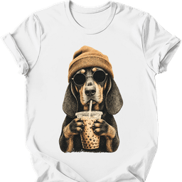 Coonhound Hipster Dog T Shirt Gift For Dog Lover