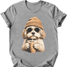 Cavachon Hipster Dog T Shirt Gift For Dog Lover