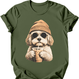 Cavachon Hipster Dog T Shirt Gift For Dog Lover