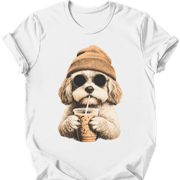 Cavachon Hipster Dog T Shirt Gift For Dog Lover