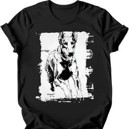 Doberman Running Dog T Shirt Gift For Dog Lover
