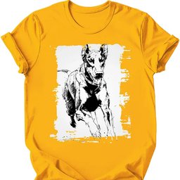 Doberman Running Dog T Shirt Gift For Dog Lover