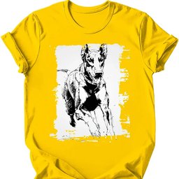 Doberman Running Dog T Shirt Gift For Dog Lover
