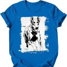 Doberman Running Dog T Shirt Gift For Dog Lover