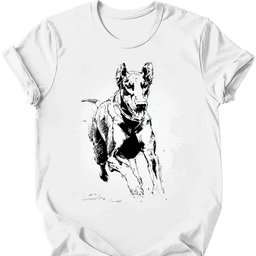 Doberman Running Dog T Shirt Gift For Dog Lover