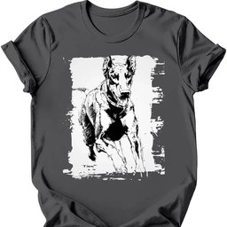 Doberman Running Dog T Shirt Gift For Dog Lover