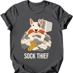 Bull Terrier Sock Thief T Shirt Gift For Dog Lover