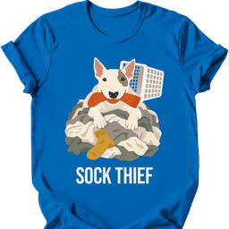 Bull Terrier Sock Thief T Shirt Gift For Dog Lover