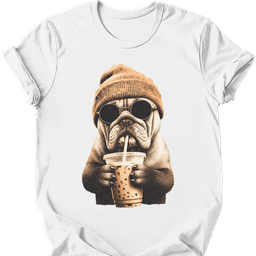 Bulldog Hipster Dog T Shirt Gift For Dog Lover