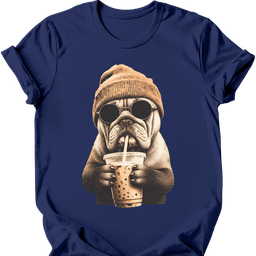 Bulldog Hipster Dog T Shirt Gift For Dog Lover