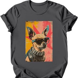 Chihuahua Punk Dog T Shirt Gift For Dog Lover