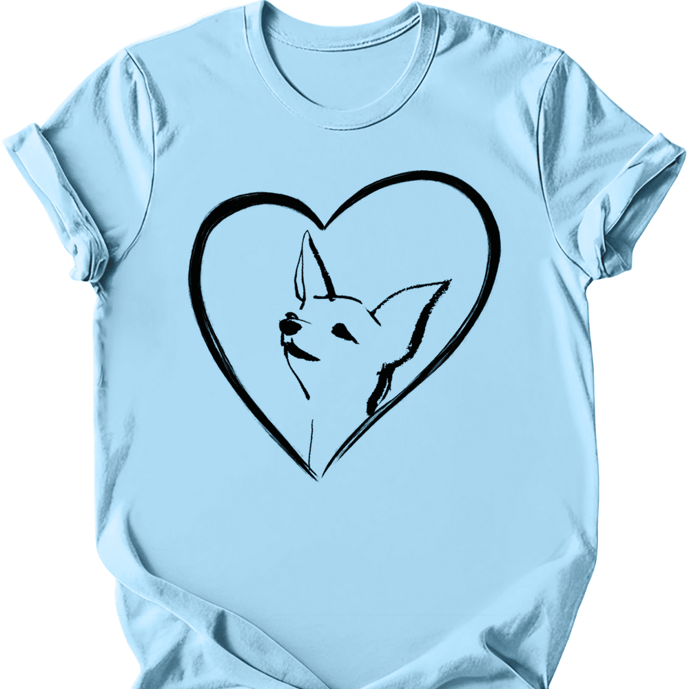 Chihuahua Heart Dog T Shirt Gift For Dog Lover