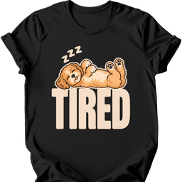 Cavapoo Tired Dog T Shirt Gift For Dog Lover