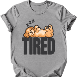 Cavapoo Tired Dog T Shirt Gift For Dog Lover