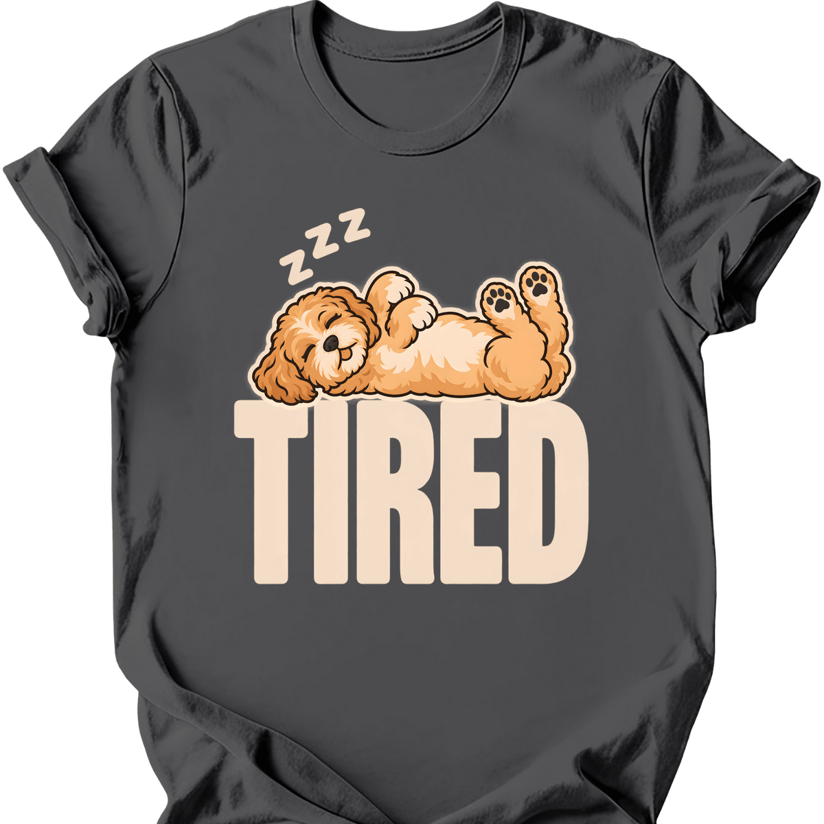 Cavapoo Tired Dog T Shirt Gift For Dog Lover