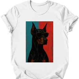Doberman Punk Dog T Shirt Gift For Dog Lover
