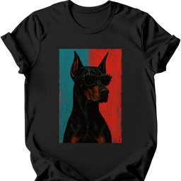 Doberman Punk Dog T Shirt Gift For Dog Lover