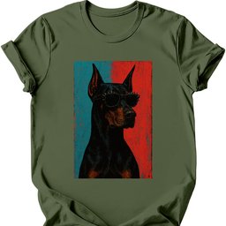 Doberman Punk Dog T Shirt Gift For Dog Lover