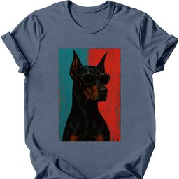 Doberman Punk Dog T Shirt Gift For Dog Lover