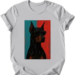 Doberman Punk Dog T Shirt Gift For Dog Lover