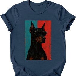 Doberman Punk Dog T Shirt Gift For Dog Lover