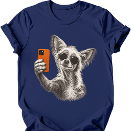 Chinese Crested Selfie Dog T Shirt Gift For Dog Lover