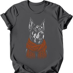 Doberman Winter Dog T Shirt Gift For Dog Lover