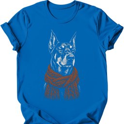 Doberman Winter Dog T Shirt Gift For Dog Lover