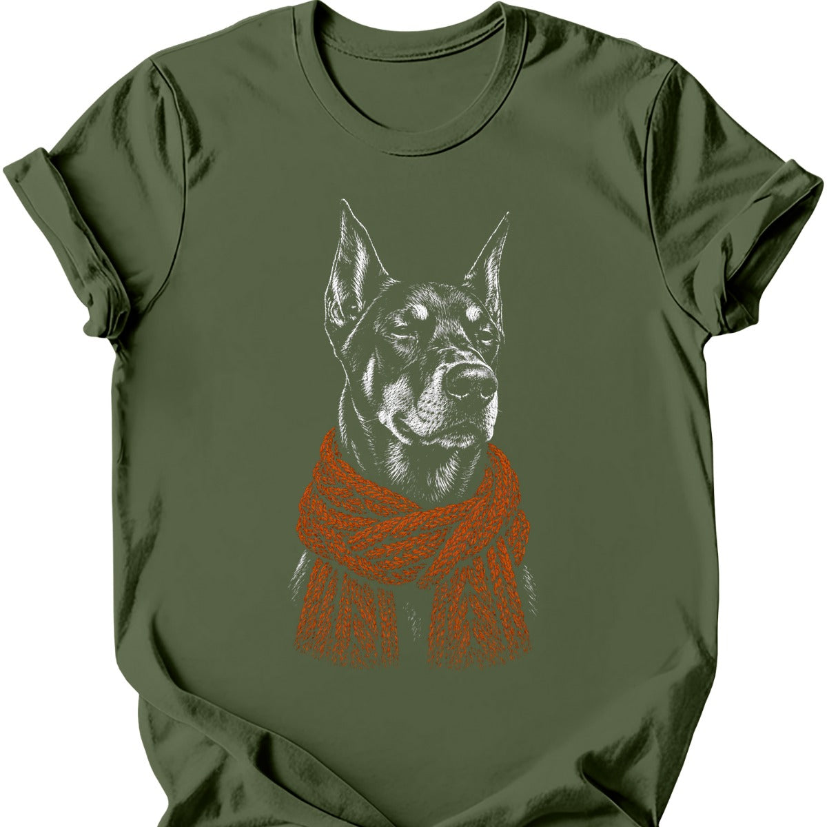 Doberman Winter Dog T Shirt Gift For Dog Lover