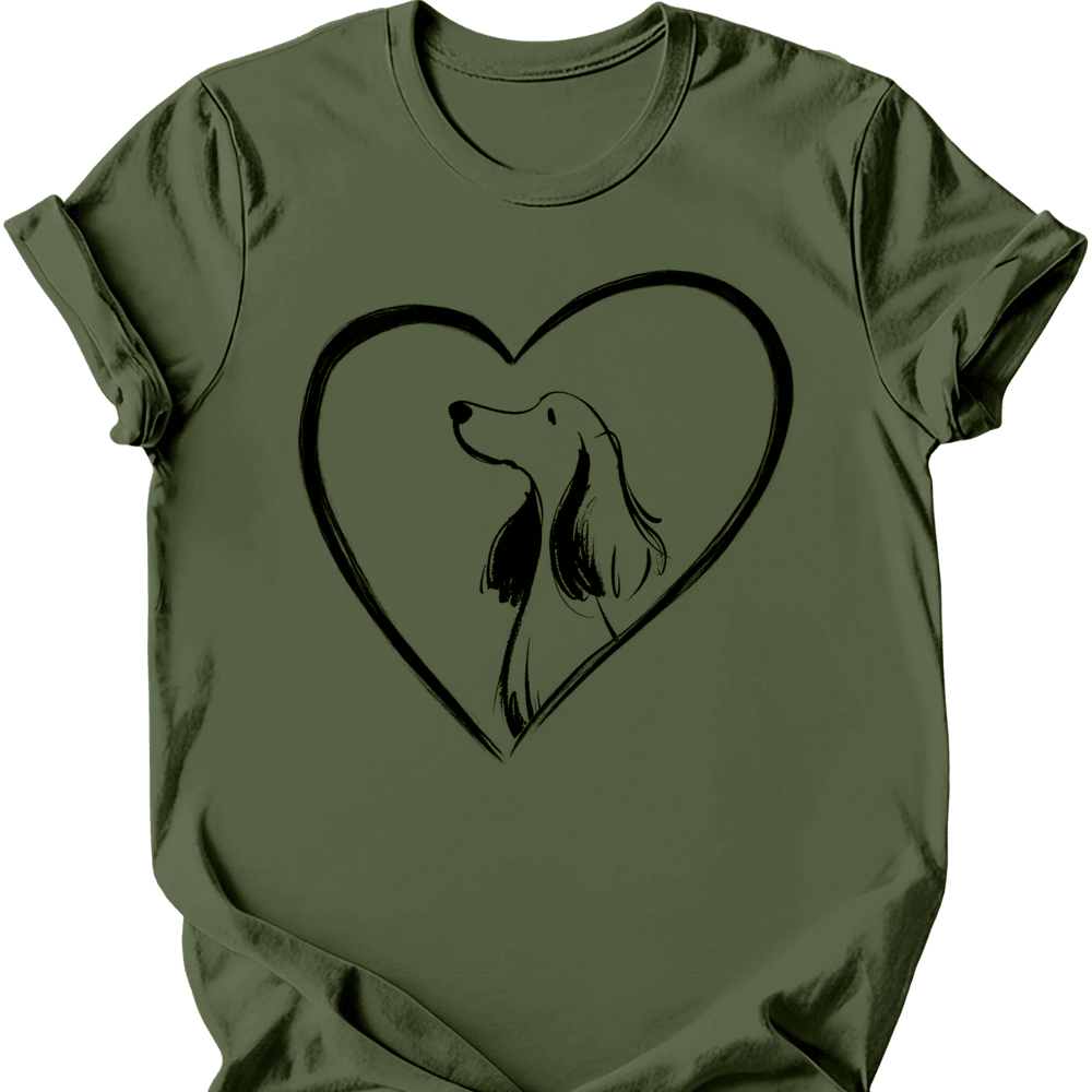 Cocker Spaniel Heart Dog T Shirt Gift For Dog Lover