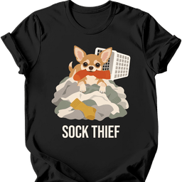 Chihuahua Sock Thief T Shirt Gift For Dog Lover