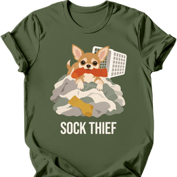Chihuahua Sock Thief T Shirt Gift For Dog Lover