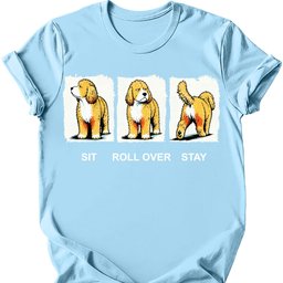 Cockapoo Sit Roll Over Stay T Shirt Gift For Dog Lover