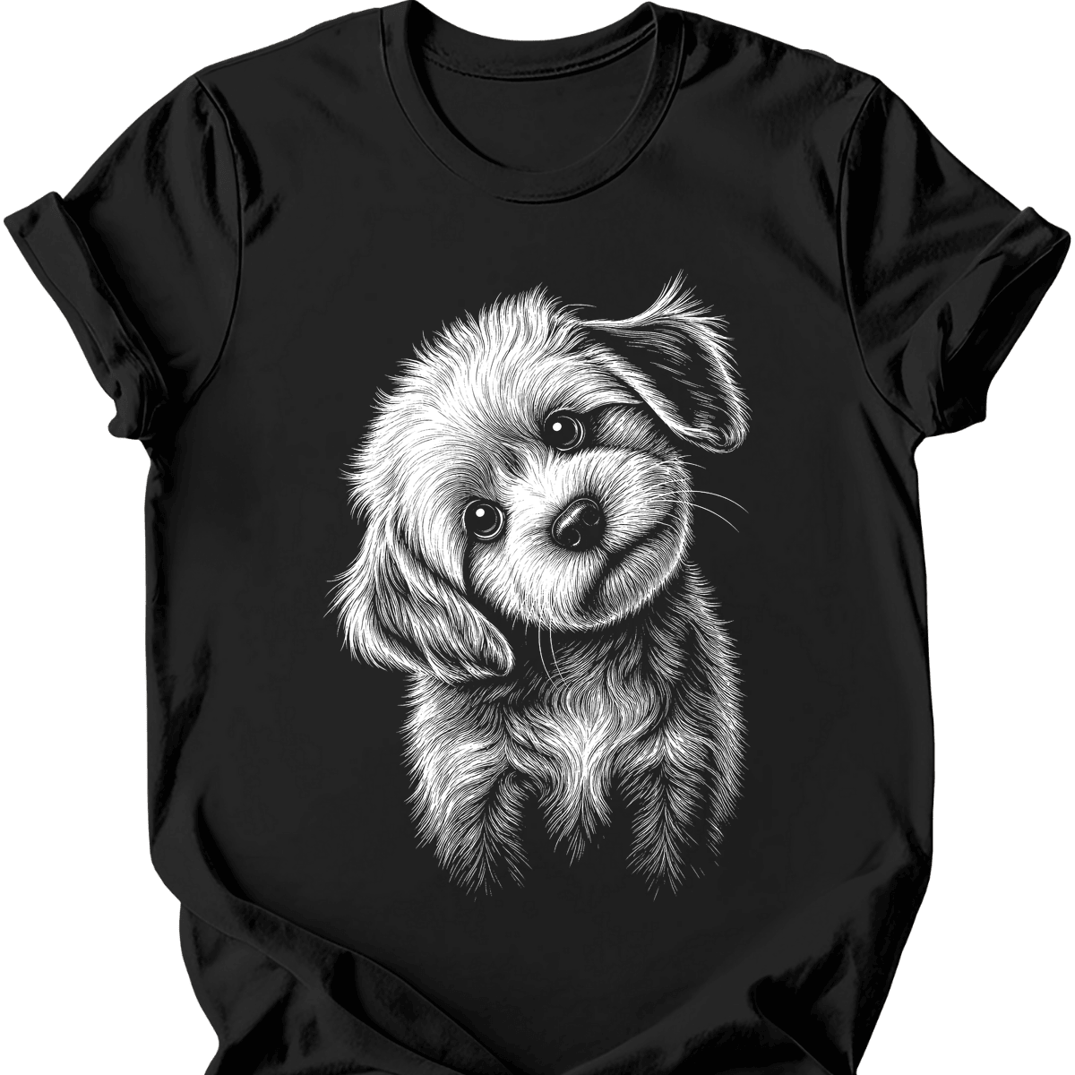 Cavachon Tilted Dog T Shirt Gift For Dog Lover