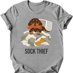 Dachshund Sock Thief T Shirt Gift For Dog Lover