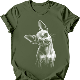 Chihuahua Tilted Dog T Shirt Gift For Dog Lover